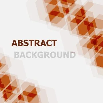 Abstract orange hexagon overlapping background Stock Illustration