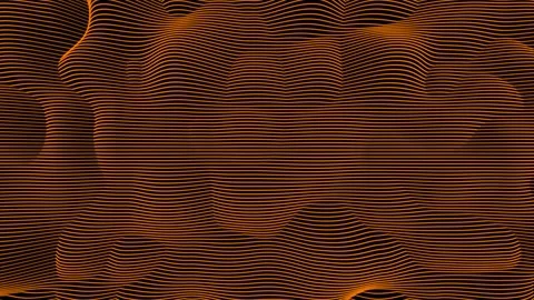 Abstract Orange horizontal lines with abstract pattern on black background Stock Footage 296053281