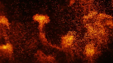 Abstract Orange Hot Particles Background Stock Footage 150740608