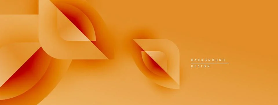 Abstract orange layers create dynamic visual flow. Smooth shapes overlap, Illustrazione stock