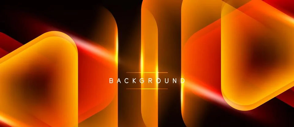 Abstract orange layers create dynamic visual effect. Bright gradients, smooth Ilustración de archivo