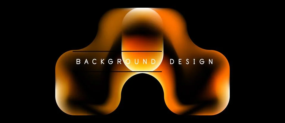 Abstract orange letterform design. Gradient hues create flowing, modern visua Ilustración de archivo