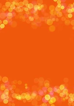 Abstract orange light bokeh. Design template, bright background Stock Illustration