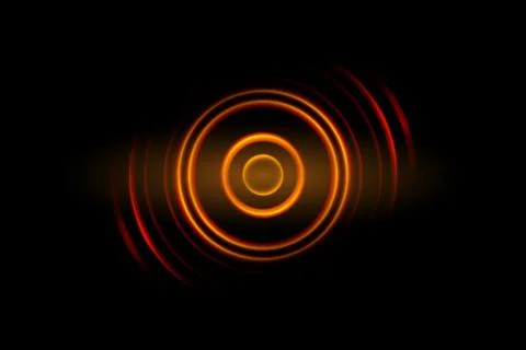 Abstract orange light circle effect background Stock Illustration