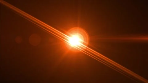 Abstract orange light flare on black background Stock Footage 262215333
