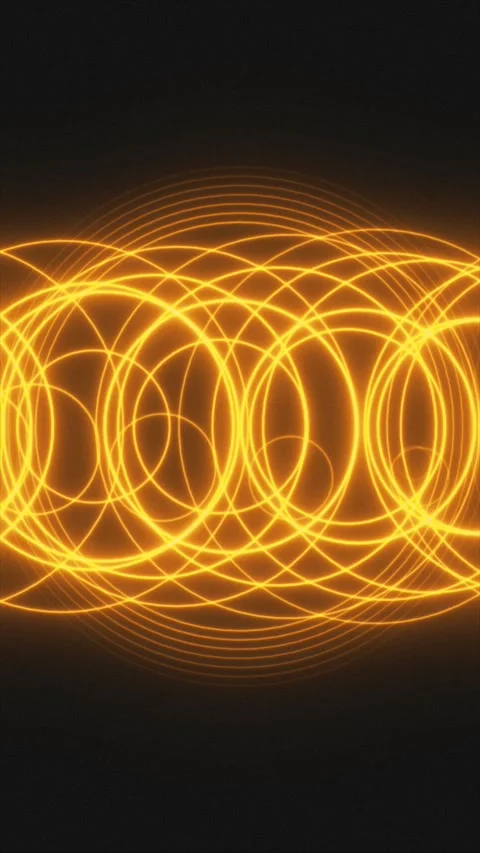 Abstract orange light forms expanding concentric circles 库存影片 330181583