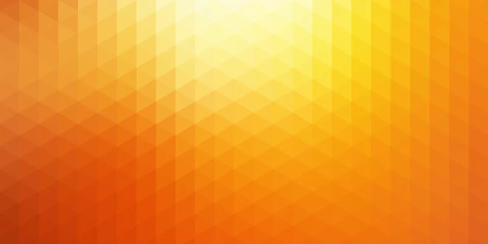 Abstract Orange Light Triangle Vector Pattern Background. Geometric Graphic Tech Stock Illustration