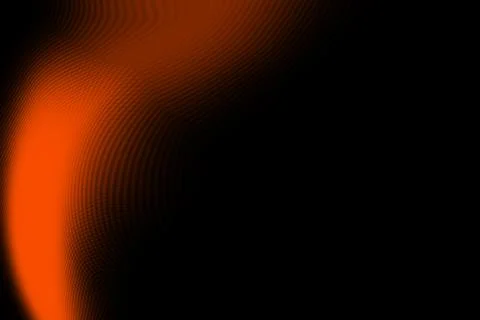 Abstract orange light wave on black background for modern digital design Stock Illustration