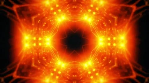 Abstract Orange Lights Glowing Motion Background Loop Stock Footage 184302731