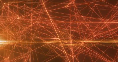 Abstract orange lines glowing high tech digital energy abstract background 스톡 일러스트