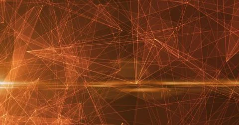 Abstract orange lines glowing high tech digital energy abstract background 스톡 일러스트