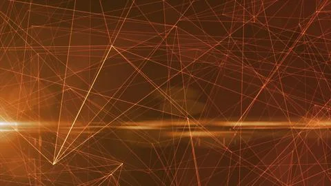 Abstract orange lines glowing high tech digital energy abstract background Stock Illustration