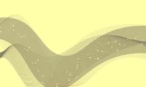 Abstract orange lines wave background. Stock Illustration