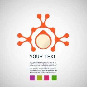 Abstract orange man on a white background Stock Illustration