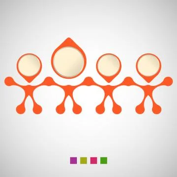 Abstract orange man on a white background Stock Illustration