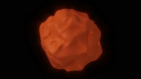 Abstract orange matter sphere animation. Stock Footage 233743232