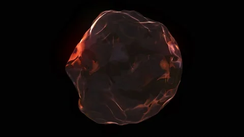 Abstract orange matter sphere animation. Stock Footage 236496215