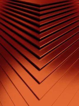 The abstract orange metal pattern background. 3D illustration. Stock Illustration
