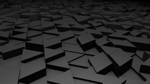 Abstract orange modern architecture 3D background with black triangle in pe.. Stock Illustration