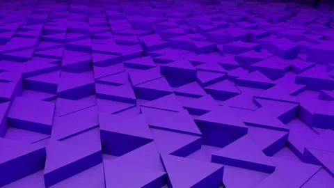 Abstract orange modern architecture 3D background with purple triangle in p.. Stock Illustration