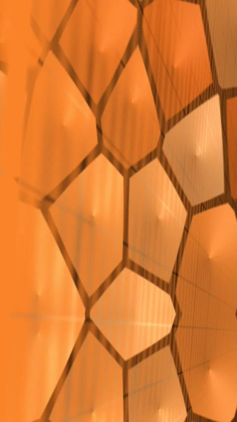Abstract Orange Mosaic Pattern with Irregular Geometric Shapes and Warm Texture Видео 342965927