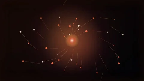 Abstract Orange Network Connection Animation Stock Footage 340596461