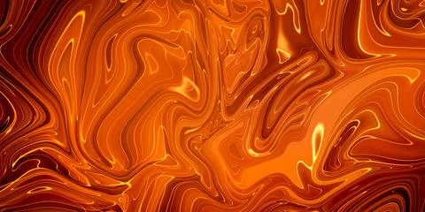 Abstract orange paint background. Acrylic texture with marble pattern イラスト素材