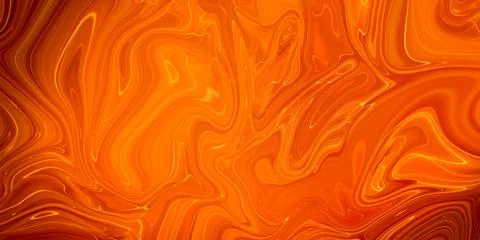 Abstract orange paint background. Acrylic texture with marble pattern イラスト素材