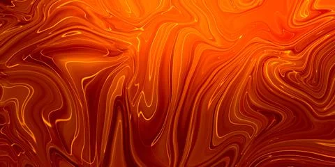 Abstract orange paint background. Acrylic texture with marble pattern イラスト素材