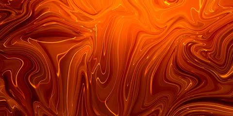 Abstract orange paint background. Acrylic texture with marble pattern イラスト素材