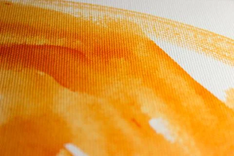 Abstract orange paint on white canvas Photos