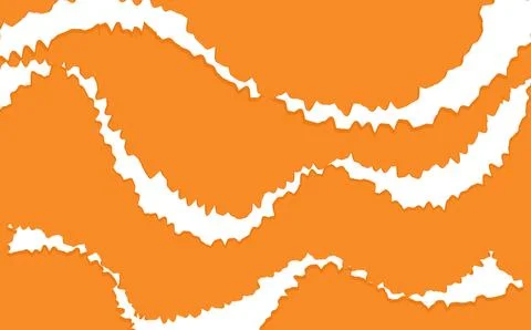 Abstract Orange Paper Cut Pattern with Organic Wavy Layers Background Stockillustratie