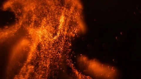 Abstract Orange Particle Motion Animation Stock Footage 150743487