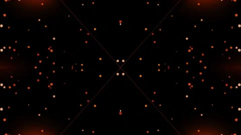 Abstract Orange Particle Motion Graphic Kaleidoscope Animation Stock Footage 337444990