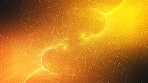 Abstract orange particles background animation with a spiral particle form Stock Footage 257618392
