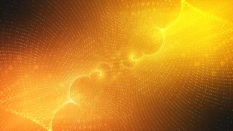 Abstract orange particles background animation with a spiral particle Stock Illustration