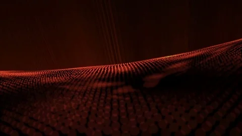 Abstract Orange Particles Background Stock Footage 76240672