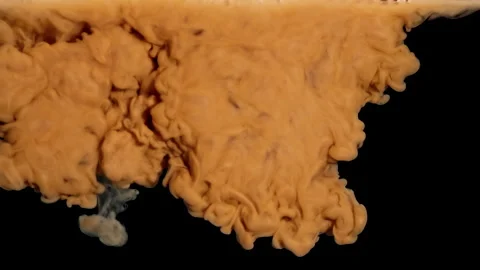 Abstract orange patterns in water Stockbeeldmateriaal 168419604