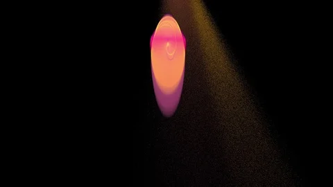 Abstract Orange Pink Object on Black Stock Footage 72436159