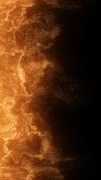 Abstract orange plasma surface with dark shadow, resembling a fiery sun edg.. Stockillustratie