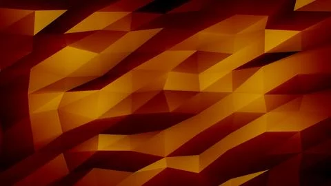 Abstract orange polygon background with faceted design and dark accents, crea Stock Illustration