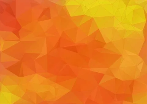 Abstract Orange polygonal background Stock Illustration
