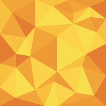 Abstract orange with polygonal pattern on the wall Stock Illustration