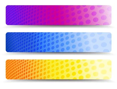 Abstract Orange Purple and Blue Web Banners Background Stock Illustration