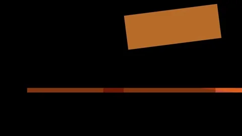 Abstract orange rectangle and line on black background, minimalist geometri.. Stock Footage 335430964