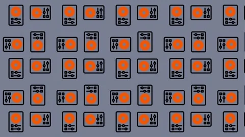 Abstract Orange Rectangles Pattern on Gray Background. Stock Footage 325387572