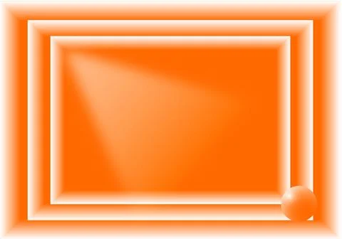 Abstract orange rectangular background with orange ball and free space. イラスト素材