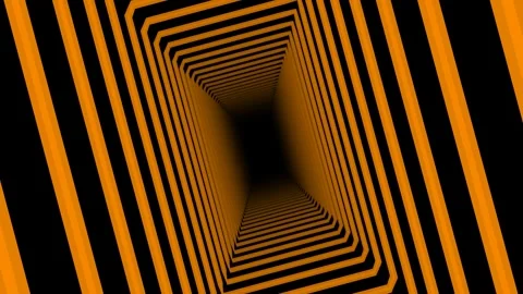 Abstract Orange Rectangular Tunnel Motion Graphics Animation Video stock 343554989