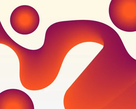 Abstract orange red fluid shape background 스톡 일러스트