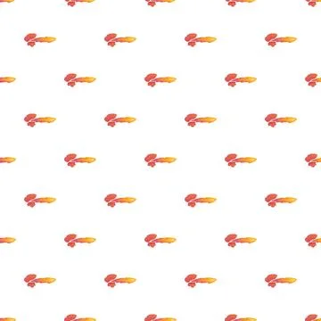 Abstract orange red shapes repeating seamless pattern Stock Illustration